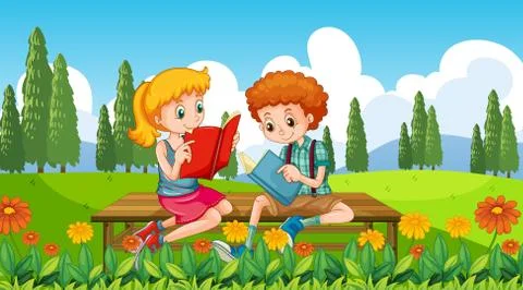 nature background for kids clipart in school