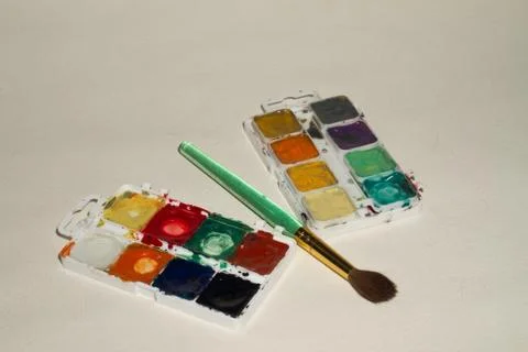Children paint Foto stock
