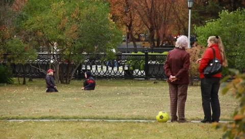 Children in the park 2 Vídeo Stock 1684988