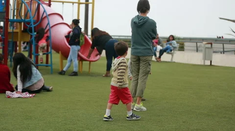 Children in the park Stock Footage 63906316