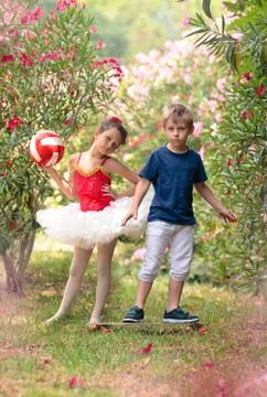 Children in the park. Stock Photos