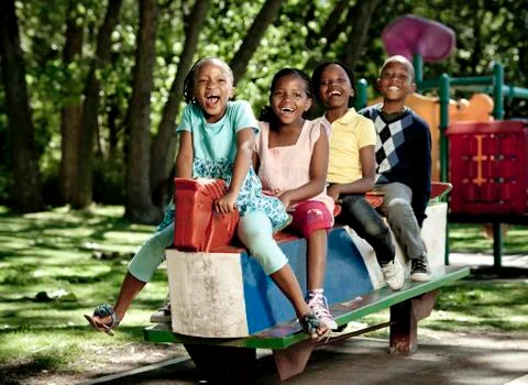 Children in a park Stock Photos