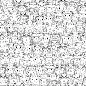Children pattern Illustrazione stock