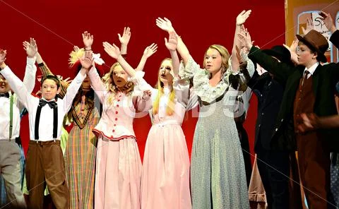 Children performing in a school play Stock Photos