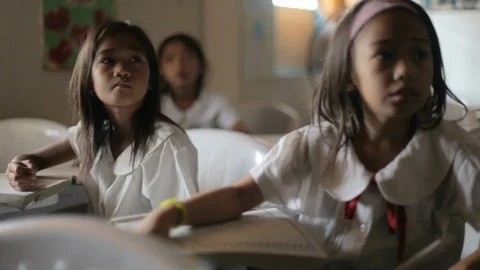 Children in Philippines Classroom 스톡 동영상 91237707