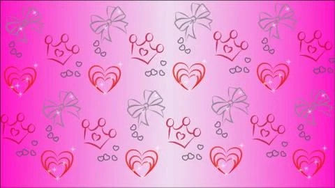 Children Pink beautiful Background Vector Stock Illustration