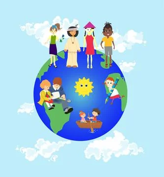 Children planet, Stock Illustration