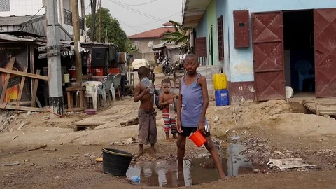 Children with plastic bottle portrait Stock Footage 80574947