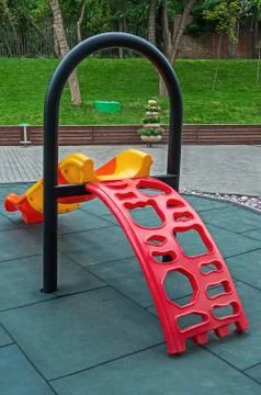 Children plastic slide Stock Photos