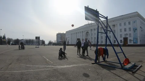 Children play ball Video stock 128521029
