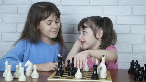 Children play chess Stock Footage 102738816