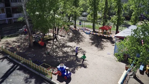 Children play in the playground Stock Footage 111797493