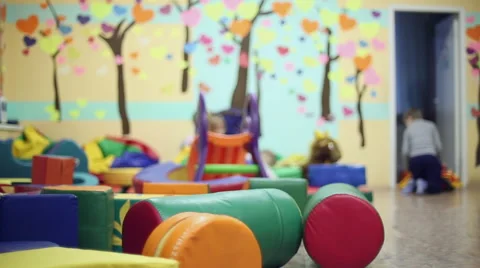 Children play in the playroom Stock Footage 61535942