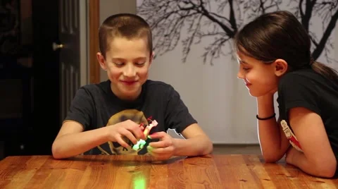 Children play with a Quadcopter Drone Stock Footage 46196189