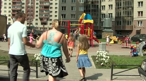 Children on the playground Stock Footage 5066519