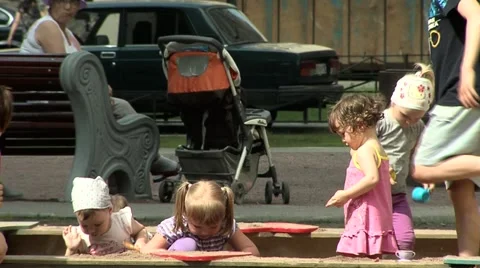 Children on the playground Stock Footage 5067456