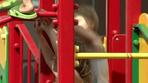 Children on the playground Stock Footage 5069901