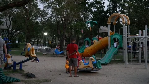Children in the playground Stock-Footage 106820950