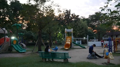 Children in the playground Video stock 106822100