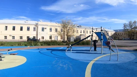 Children on the Playground Stock Footage 130107274