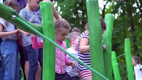 Children at playground Stock Footage 132442055