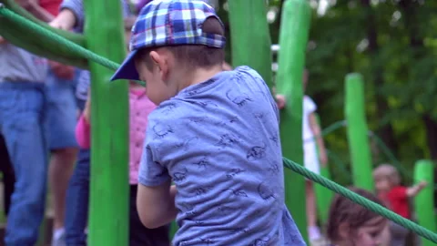 Children at playground Stock Footage 132442568