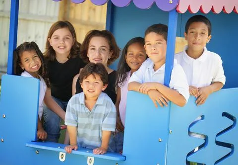 Children At Playground Stock Photos