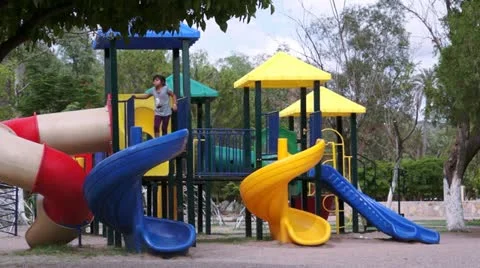 Children in Playground Timelapse Video stock 11696460