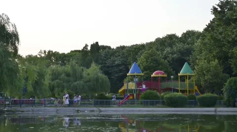 Children at playground, timelapse Stock-Footage 52162105