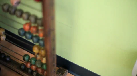 Children playing with Abacus Stock Footage 37210438