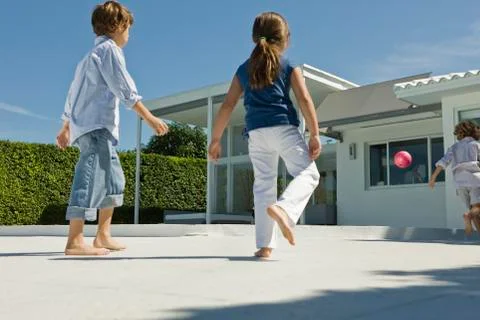 Children playing with a ball Stock Photos