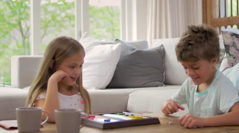 Children playing board game Stock Footage 57827470