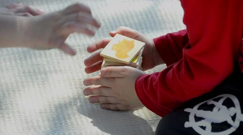 Children playing, building a tower Stock Footage 48424014