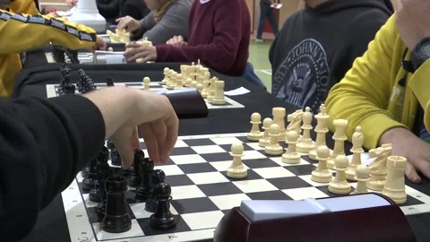 CHILDREN PLAYING CHESS FAST MOTION Stock Footage 100185232