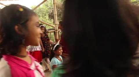 Children playing in circle 2 Stock Footage 58818112