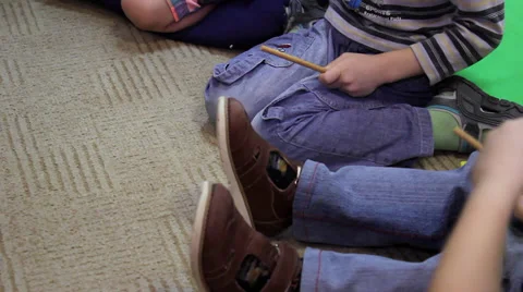 Children playing on the floor 4 Stock Footage 36041822
