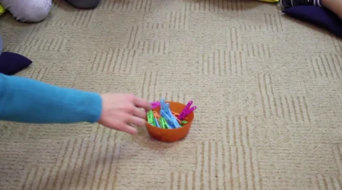 Children playing on the floor 5 스톡 동영상 36041798