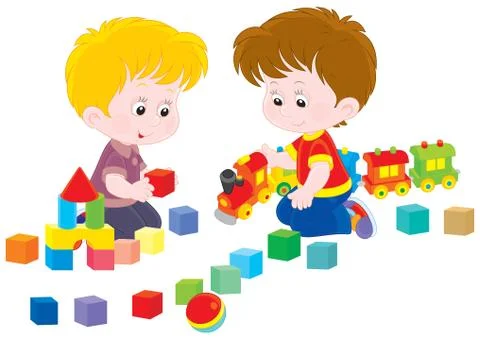 Children playing Stock Illustration