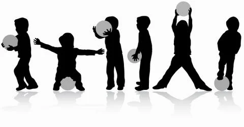 Children playing Stock Illustration