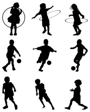 Children playing Stock Illustration