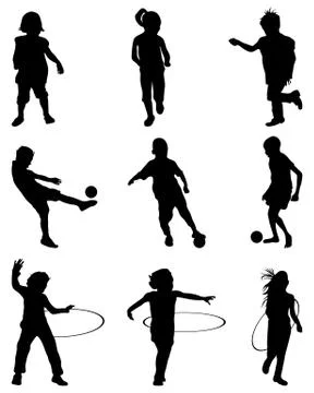 Children playing Stock Illustration