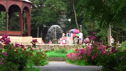 Children playing in the park during summer Video stock 166523367