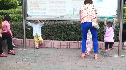 Children playing in the park. Stock Footage 43397413