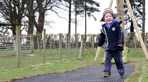 Children playing in park Stock Footage 47856948