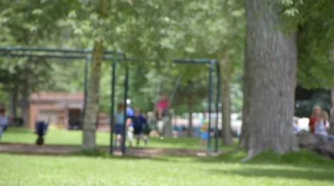 Children Playing in Park Stock Footage 52132541