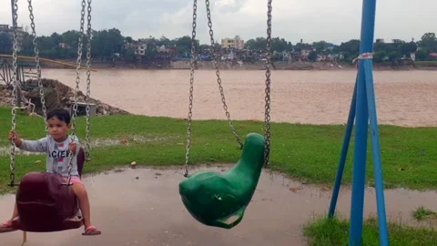 Children playing in park Stock Footage 316142843