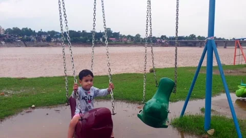 Children playing in park Stock-Footage 316142886