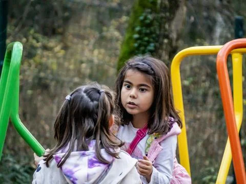 Children playing in the park Stock Photos