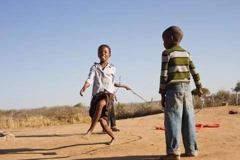 Children playing Foto stock