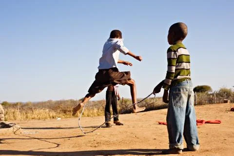 Children playing Foto stock